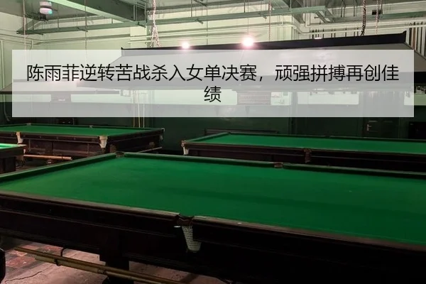 陈雨菲逆转苦战杀入女单决赛，顽强拼搏再创佳绩